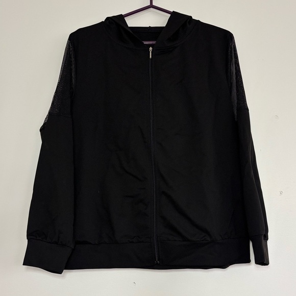 🎉4/30$🎉 Shein Black Zip-Up Hoodie – Size XL - Picture 1 of 4